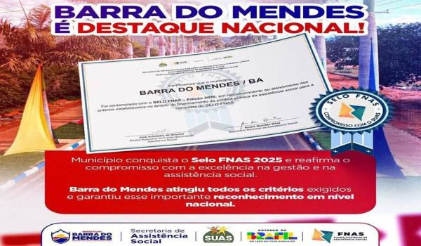 BARRA DO MENDES É DESTAQUE NACIONAL